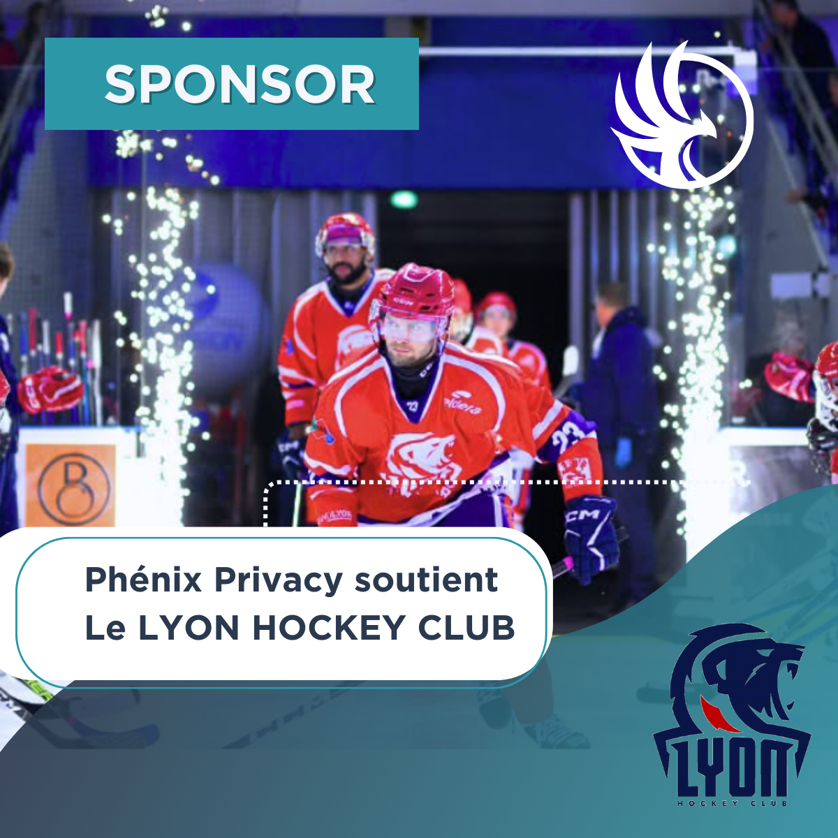 250923 – Sponsoring – Phénix Privacy soutient le Lyon Hockey Club Phénix Privacy soutient le Lyon Hockey Club